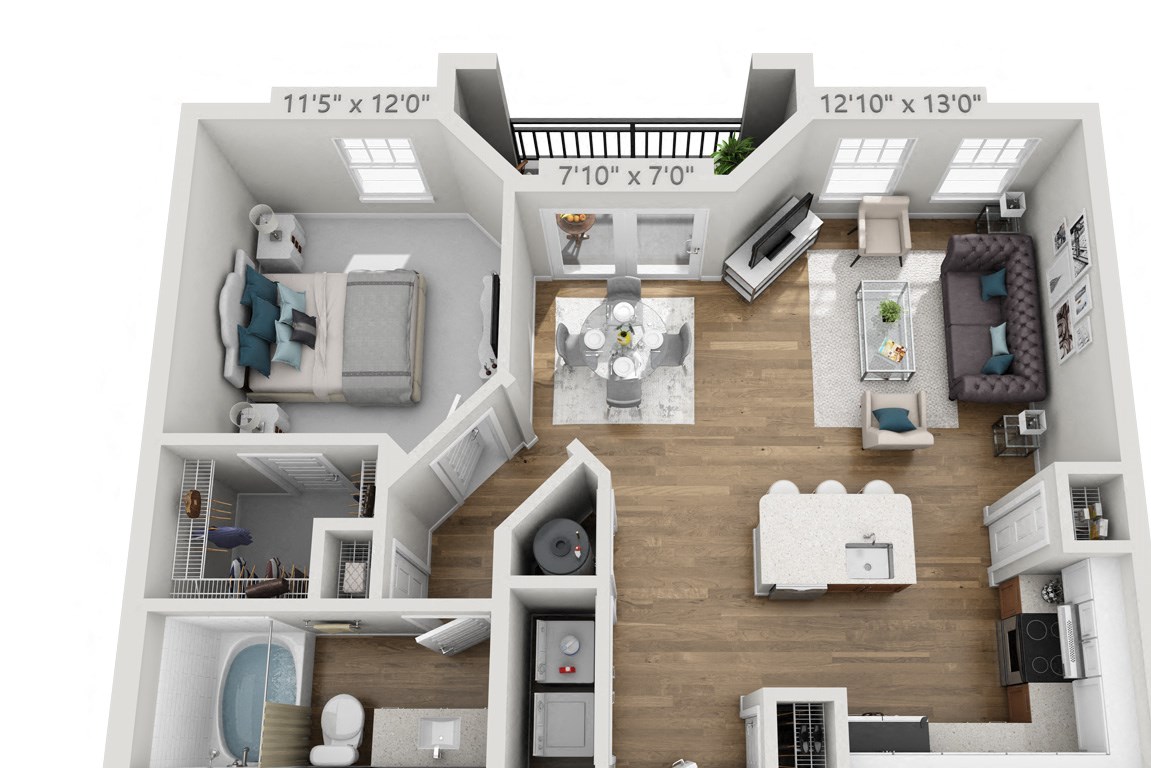 Large 1 bedroom apartment Hawthorne at Parkside